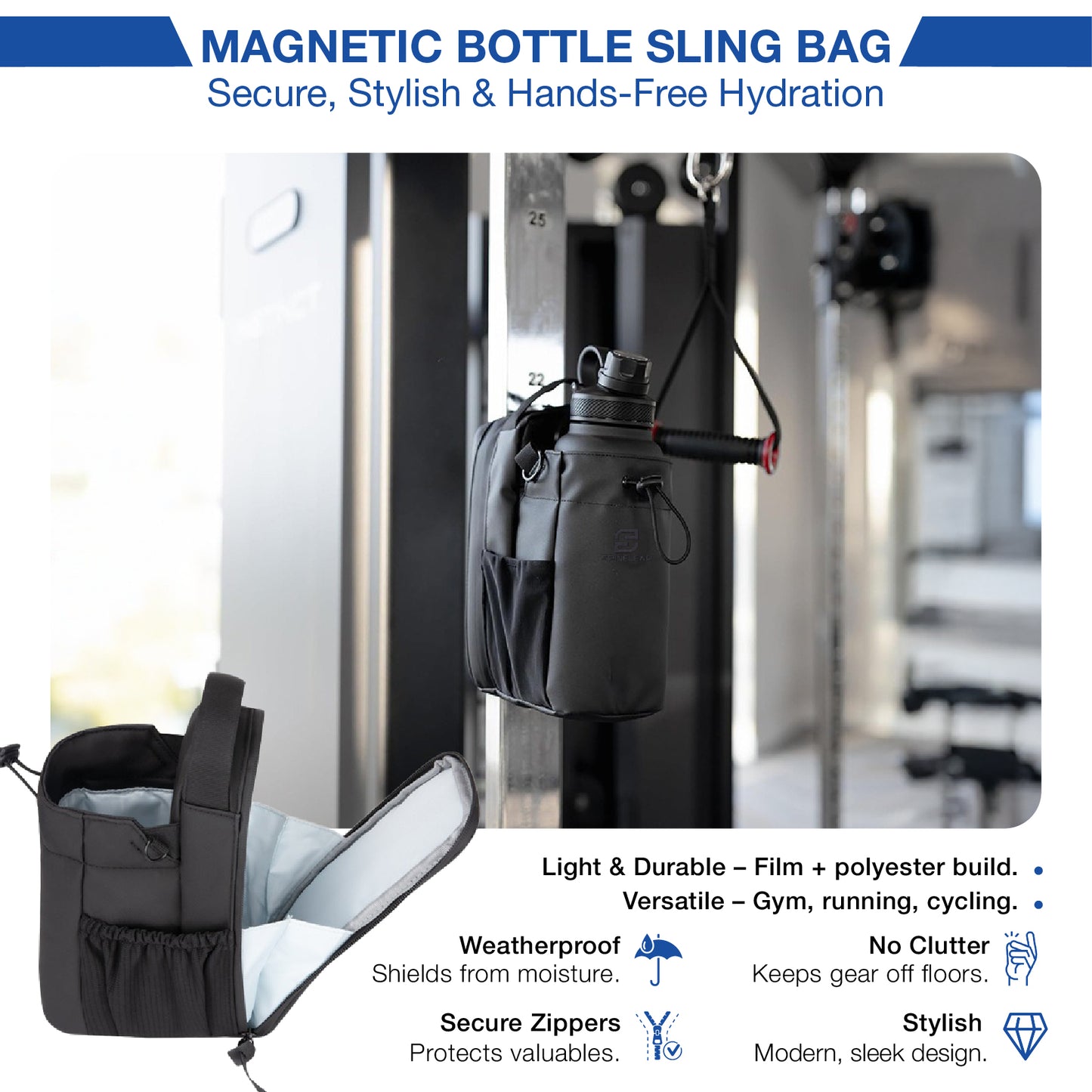 Spineleap® MagSling Pro – Magnetic Gym & Travel Bag