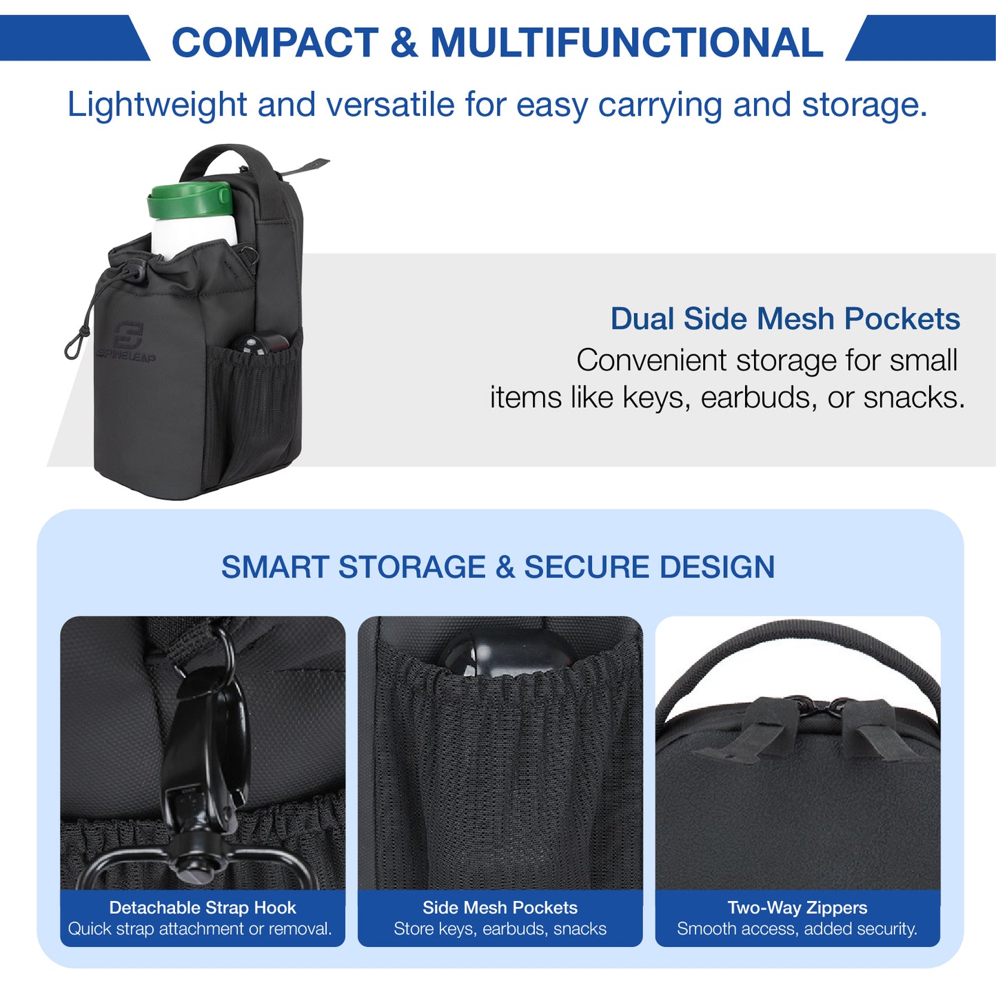 Spineleap® MagSling Pro – Magnetic Gym & Travel Bag